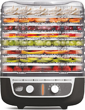 Сушилка для овощей и фруктов Великие Реки Волга-9 (черный/белый)