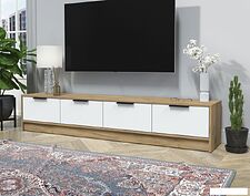 Тумба Интерлиния ТВ Концепт КТ-ТВ4-35 (белый платинум/дуб золотой)