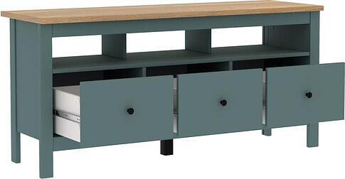 Тумба Mio Tesoro Сага 3 ящика 2.08.03.090.16 (темно-бирюзовый/ясень)