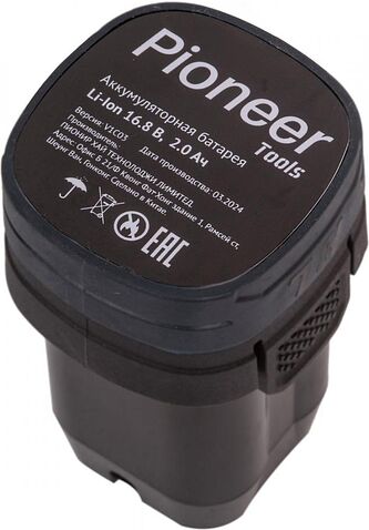 Дрель-шуруповерт Pioneer Tools CD-E1602BL-01 (с 2-мя АКБ, кейс)