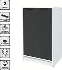 Тумба Интерлиния Концепт КТ-Т64 (антрацит/белый платинум)