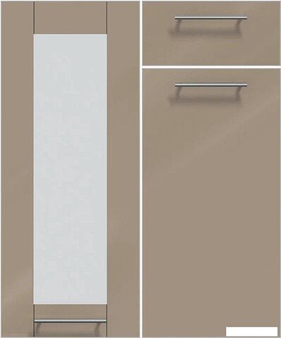 Кухонный модуль Интерлиния Мила Пластик 3.6 (шторм/шторм/белый гранит)