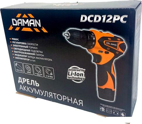 Дрель-шуруповерт Brait DCD12PC DAMAN (с 1-им АКБ)