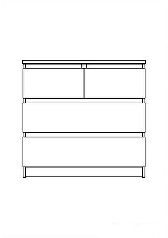 Комод Mio Tesoro Мальта 4 ящика 80x76 2.05.02.050.5 (дуб венге)