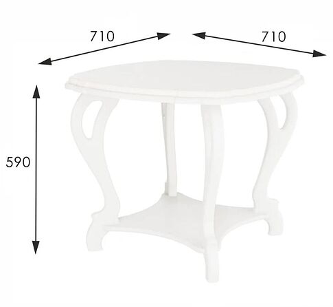 Журнальный столик Мебелик Кофейный П (молочный дуб)