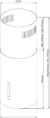 Кухонная вытяжка Korting Cylinder KHA 39970 W