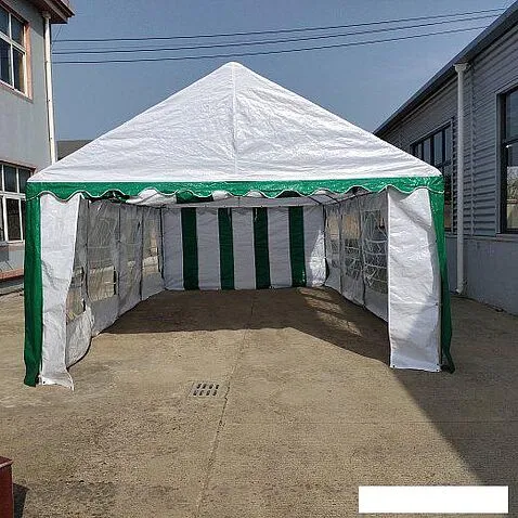 Тент-шатер Sundays Party 4x8 м (белый/зеленый)