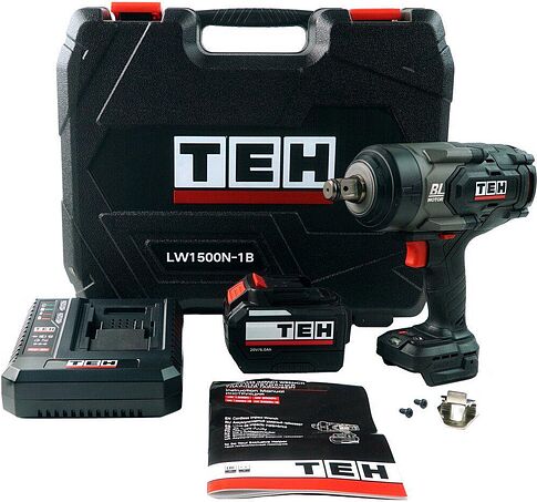 Гайковерт TEH LW1500N-1B (с 1-им АКБ, кейс)