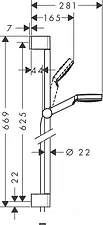 Душевой гарнитур Hansgrohe Crometta 1jet [26533400]
