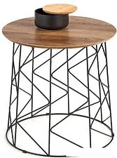 Журнальный столик Halmar Musaka 50x50 (ореховый/черный)