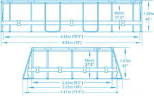 Каркасный бассейн Bestway Power Steel 56448 (488х305х107) Каркасный бассейн Bestway Power Steel 56448 (488х305х107)