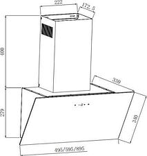 Кухонная вытяжка Weissgauff Yota 600 Touch Black Glass