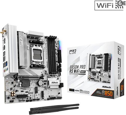 Материнская плата ASRock B850M Pro RS WiFi White