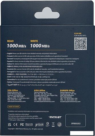 Внешний накопитель Patriot Transporter Lite 2TB PTPL2TBPEC