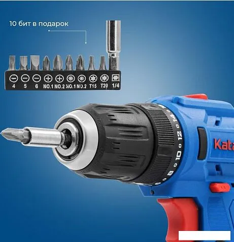 Дрель-шуруповерт Katana CD 3500 (с 2-мя АКБ 2 Ач, кейс)