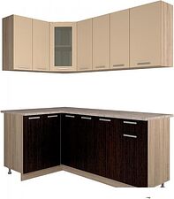 Готовая кухня Интерлиния Мила 12x19 (ваниль/дуб венге)