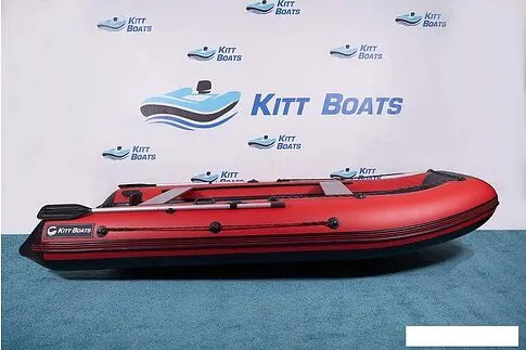 Моторно-гребная лодка KittBoats 410 НДНД (черный/красный)