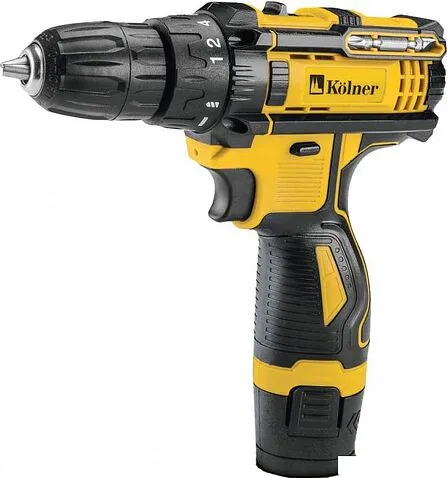 Дрель-шуруповерт Kolner KCD 12/2C (с 2-мя АКБ, кейс)