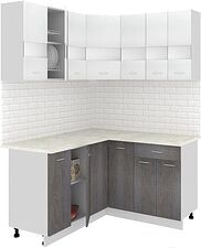Угловая кухня Кортекс-мебель Корнелия Экстра 1.5x1.4м (белый/береза/марсель) Угловая кухня Кортекс-мебель Корнелия Экстра 1.5x1.4м (белый/береза/марсель)