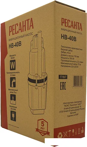 Колодезный насос Ресанта НВ-40В