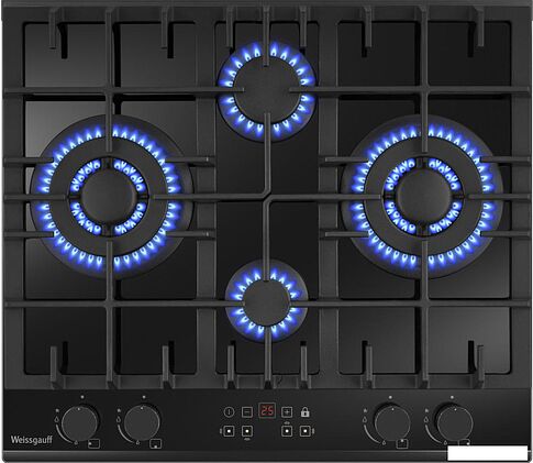 Варочная панель Weissgauff HGG 642 BGH Double Wok Timer