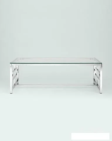 Журнальный столик Stool Group Бруклин 120x60 ECT-013 (прозрачное стекло/сталь серебристый)