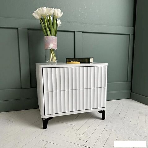 Тумба Shtabe Royal 5003 эко (белый/белый/черный)