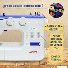 Электромеханическая швейная машина Janete 990 (синий) Электромеханическая швейная машина Janete 990 (синий)