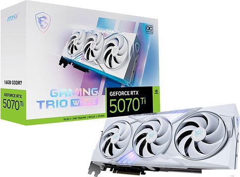 Видеокарта MSI GeForce RTX 5070 Ti 16G Gaming Trio OC White