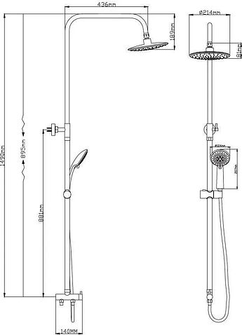Душевая система  Diadonna Д65-35001