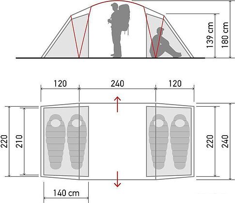 Экспедиционная палатка Norfin Salmon 4 NF (зеленый)