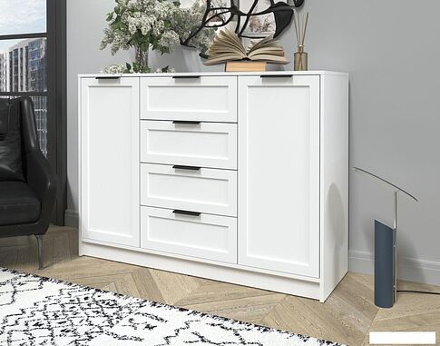 Тумба Интерлиния Концепт Тренд КТ-Т140 (белый платинум/белый)