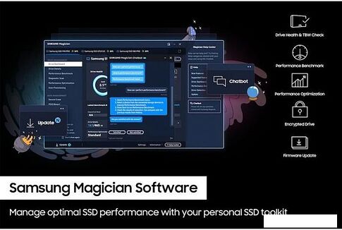 SSD Samsung 990 Pro с радиатором 1TB MZ-V9P1T0GW