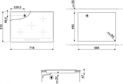 Варочная панель Smeg P875PO