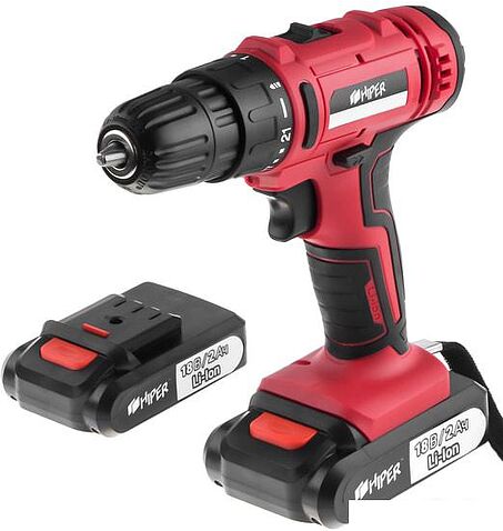 Дрель-шуруповерт Hiper HCD18B (с 2-мя АКБ, кейс)