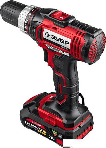 Дрель-шуруповерт Зубр Мастер ДШЛ-185-22 (с 2-мя АКБ, кейс)