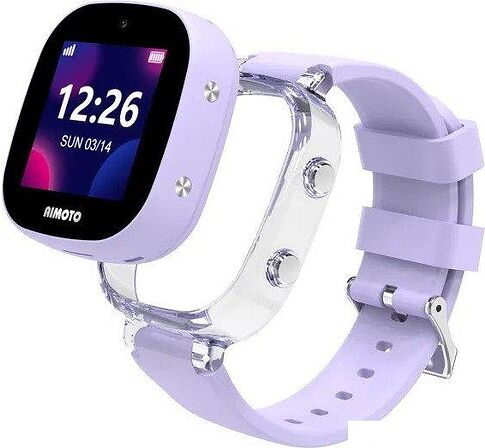 Умные часы с наушниками Aimoto Crystal 4G (сиреневый)