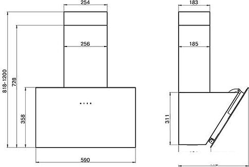 Кухонная вытяжка Elikor Антрацит 60П-650-Е3Д (белый)