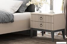 Тумба Ангстрем Хилтон спальня ХТ-302.03 (Д) исп.3 (Д2, кашемир серый)