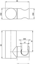 Держатель душевой лейки Deante Round Bianco ANR_A21U