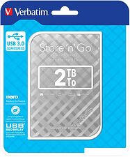 Внешний накопитель Verbatim Store 'n' Go USB 3.0 2TB Серебристый [53198]
