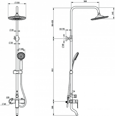 Душевая система IDDIS EDISB3Fi06
