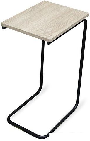 Приставной столик Sheffilton SHT-CT9 (дуб беленый/черный муар)