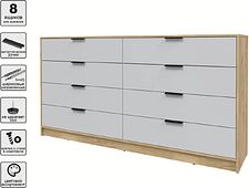 Комод Интерлиния Концепт КТ-К197 (серый/дуб золотой)