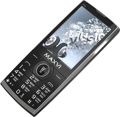 Кнопочный телефон Maxvi P19 (черный)