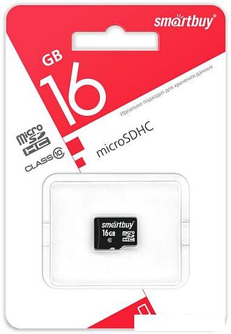 Карта памяти Smart Buy microSDHC SB16GBSDCL10-00LE 16GB