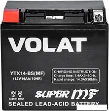 Мотоциклетный аккумулятор VOLAT YTX14-BS (14 А·ч)