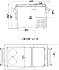 Компрессорный автохолодильник Alpicool CF45 (без адаптера 220В) Компрессорный автохолодильник Alpicool CF45 (без адаптера 220В)