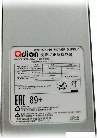 Блок питания Qdion U1A-K10300-DRB