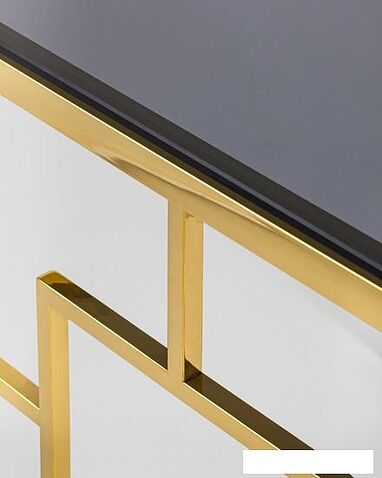 Журнальный столик Stool Group Бруклин 55x55 EET-013 (стекло smoke/сталь золото)